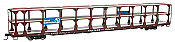 Walthers Mainline 8212 - HO 89Ft Flatcar w/Tri-Level Open Auto Rack - Great Northern Rack/ Trailer-Train Flatcar RTTX #501922
