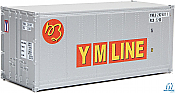 Walthers SceneMaster 8667 HO - 20ft Smooth-Side Container - YM Line