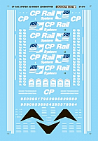 Microscale 87-974 HO Railroad Decal Set - Canadian Pacific AC4400CW Diesels (1995 - 1997)-Diesel - AC4400CW - Two Flags Scheme