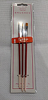 Atlas Brush Company 55 3pc 10/0 #0 #1 Taklon Brush Set