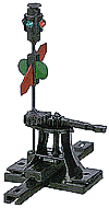 Caboose Industries 204 - HO Operating Ground Throw Kit - High Level Switch Stand .190inch Travel Sprung w/Lantern & Targets