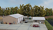 Walthers Cornerstone 4122 - HO Vehicle Maintenance Facility - Kit - Set of five buildings