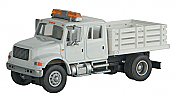 Walthers SceneMaster 11894 - HO International 4900 Open Stake Bed Utility Truck - Assembled - White