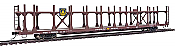 Walthers Mainline 8007 - HO 89ft Flatcar w/ Bi-Level Open Auto Rack - Baltimore & Ohio Rack, Trailer Train Flatcar (TTBX) #962945