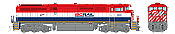 Rapido 24020 - HO Dash 8-40CM - DCC Ready - BC Rail: R/W/B w/ Frame Stripe #4626