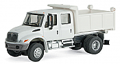 Walthers 11634 HO SceneMaster - International(R) 4300 Crew Cab Dump Truck - Assembled - White