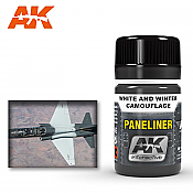 AK Interactive 2074 Air Series Paneliner White and Winter Camouflage Enamel Paint 35ml