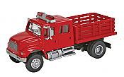 Walthers SceneMaster - International 4900 Fire Department Utility Truck - Assembled- Red 