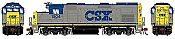 Athearn Genesis G13334 - HO EMD GP15T Diesel - DCC & Sound - CSX #1504