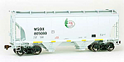American Limited Models 2053 - HO RTR Trinity Rail 3281 Cu Ft 2-Bay Covered Hopper - First Union Rail (WSOX) #805088