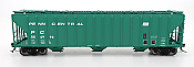 Intermountain 472205-01 HO Scale - 4785 PS2-CD Covered Hopper - Early End Frame - Penn Central - Green Repaint #886859