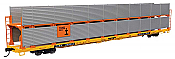 Walthers Mainline 8116 - HO 89Ft Flatcar w/Bi-Level Shielded Auto Rack - Illinois Central Gulf Rack / Trailer-Train Flatcar TTBX #965654