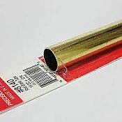 K&S Engineering 8140 All Scale - 17/32 inch OD Round Brass Tube 0.014inch Thick x 12inch Long