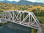 Walthers Cornerstone 4521 - HO Arched Pratt Truss Railroad Bridge - Single Track - Kit