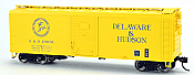 Bowser 42848 - HO RTR 40Ft Single-Door Steel Boxcar - Delaware & Hudson (Bridge Line Logo) #19688