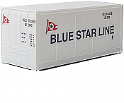Walthers SceneMaster 8661 HO - 20ft Smooth-Side Container - Blue Star Line
