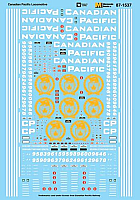 Microscale 601537 - N Scale Canadian Pacific Locomotive Decal Set (Solid Beaver Logo) Era 2017