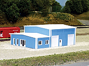 Pikestuff 8006 - N Scale Contractors Building (Scale: 40 x 60ft) - Blue
