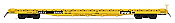 Intermountain 46417-06 HO 60ft Wood Deck Flat Car - HTTX Yellow Trailer Train #94111