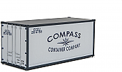 Walthers SceneMaster 8664 HO - 20ft Smooth-Side Container - Compass Container Company