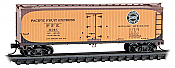 Micro Trains 04900962 - N Scale 40Ft Double-Sheathed Wood Reefer w/Vertical Brake Wheel - Pacific Fruit Express (Early) #11013
