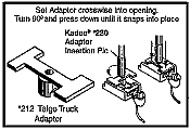 Kadee 212 Coupler Conversion Kit Talgo Truck Adaptor - 24 per package