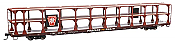 Walthers Mainline 8216 - HO 89Ft Flatcar w/Tri-Level Open Auto Rack - Pennsylvania Railroad PRR Rack/ Trailer-Train Flatcar #908177