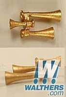 Cal Scale 543 HO - Airhorn (Unpainted Brass Casting) - Nathan P3 (2 Bells Forward, 1 Bell Back)