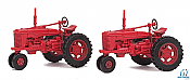 Walthers SceneMaster 4160 - HO Red Farm Tractor (2pk)
