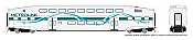 Rapido 146046 - HO Single BiLevel Commuter Car - Metrolink (White Ribbon) #187