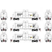 Athearn Genesis G25762 - HO 13,600 Gallon Acid Tank Car - Procor/White (PROX) (3pkg)