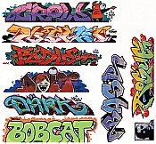 Blair Line 2258 - HO Lasercut Graffiti Decals Mega Set - Set #9 pkg(9)
