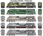 Athearn Genesis G1155 - HO EMD SD70ACU - DCC & Sound - Canadian Pacific CP Military Tribute Set (5pkg)