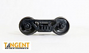 Tangent Scale Models HO 400- 100-Ton Barber S-2 Trucks - 36In Blackened Normal Tread - All Metal Precision Wheelsets
