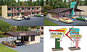 Walthers Cornerstone 3487 - HO Vintage Motor Hotel with Office and Restaurant - Kit
