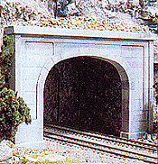 Woodland Scenics 1256 HO Tunnel Portal (Hydrocal Plaster Casting) Concrete Portal - Double Track  - One Unit