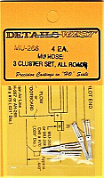 Details West 266 - HO 3-Cluster MU Cables for All Locos (4)