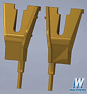 Cal Scale 687 HO - DW Rerailer - Brass 1 Left & 1 Right