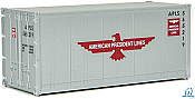 Walthers SceneMaster 8650 HO - 20ft Smooth-Side Container - American President Lines #565219