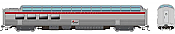 Rapido 175007 - HO SP 3/4 Dome-Lounge w/Fluted Sides - Southern Pacific (General Service) #3606