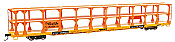 Walthers Mainline 8206 - HO 89Ft Flatcar w/Tri-Level Open Auto Rack - Denver & Rio Grande Western(TM) Rack /Trailer-Train Flatcar TTKX #802631