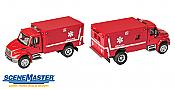 Walthers 11931 HO SceneMaster International(R) 4300 EMS Ambulance - Assembled - Red