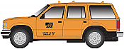 Atlas 30000142 HO 1993 Ford Explorer w/Rotary Beacon(Non-Operating) Sperry Rail Service (yellow)