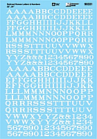 Microscale 90331 - HO Railroad Roman - Letters & Numbers (White) 22inch-24inch - Waterslide Decals