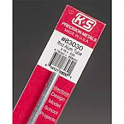 K&S Engineering 83030 All Scale - 3/16 inch OD Round Aluminum Tube - 0.035inch Thick x 12inch Long