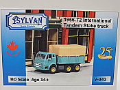 Sylvan Scale Models V-342 HO Scale - 1956/72 IHC-190 Tandem Stake Truck - Unpainted and Resin Cast Kit