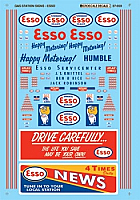 Microscale 87-959 HO Scale - Esso Service Station (1946-1965)-Gas Stations - Waterslide Decal