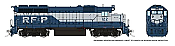 Rapido 40519 - HO EMD GP40 - DCC & Sound - RF&P (Blue and Grey) #122