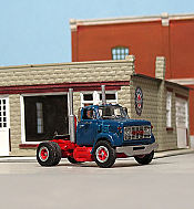 Sylvan Scale Models V-381 HO Scale - 1966-77 GMC 9500 Low Mount Cab Tandem Axle Short Hood Tractor - Unpainted and Resin Cast Kit  