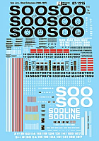 Microscale 871215 HO Scale - Soo Line - (Minneapolis, St. Paul & Saulte St. Marie - MStP&SSM) - Steel Cabooses 1966-97